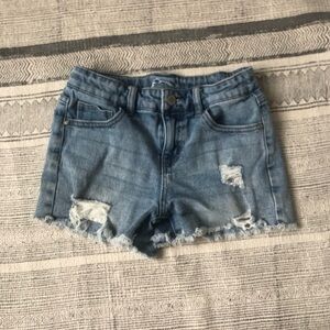 Art Class Blue Distressed Kids Shorts